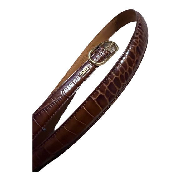 Ralph Lauren Italian Leather Embossed Belt - Picture 5 of 7